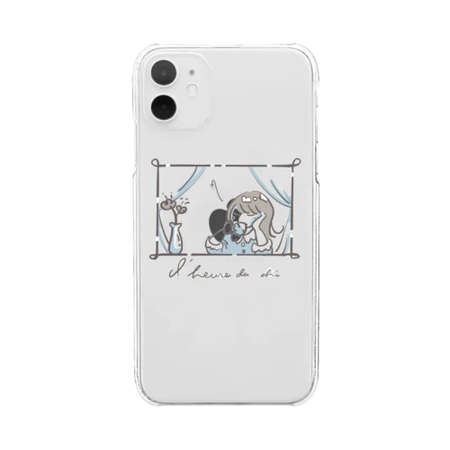 ティータイム女の子 Clear Smartphone Case