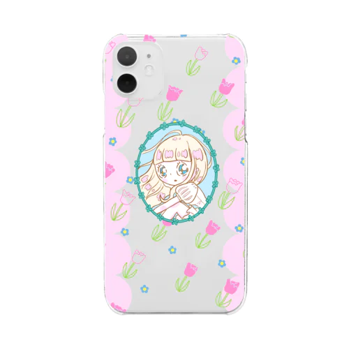 フリルチューリップのクリアスマホケース Clear Smartphone Case