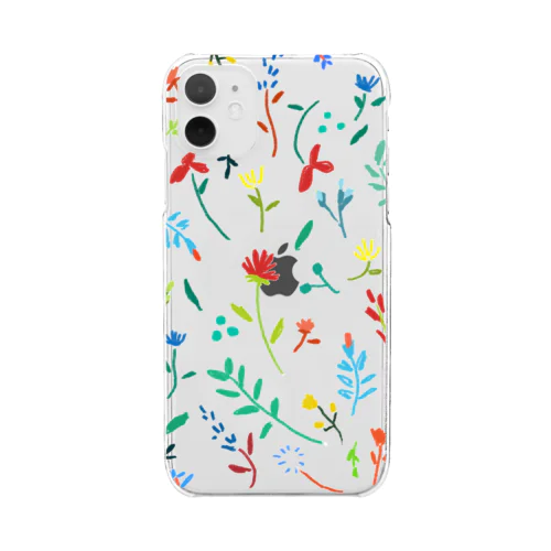 踊る小花 Clear Smartphone Case