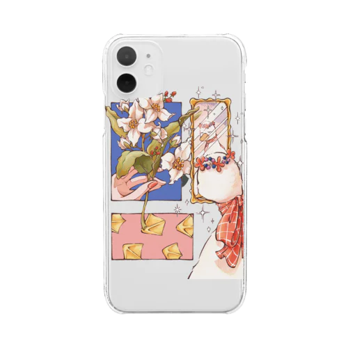 アヒルと百合の朝 Clear Smartphone Case