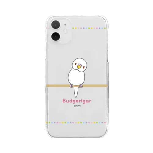 アルビノ男の子＊セキセイインコ＊ Clear Smartphone Case