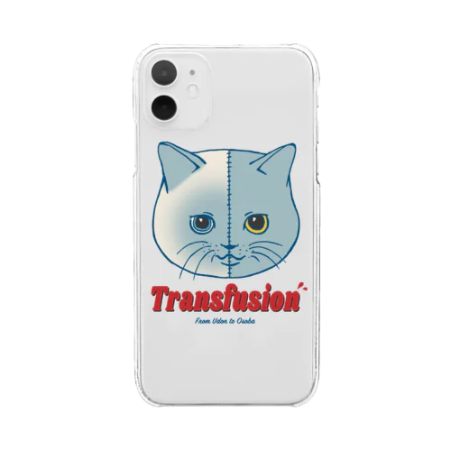 輸血猫◆シンプルバージョン Clear Smartphone Case