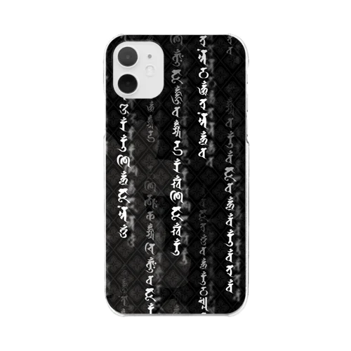 悉曇雨 スマホケース 黒 Clear Smartphone Case