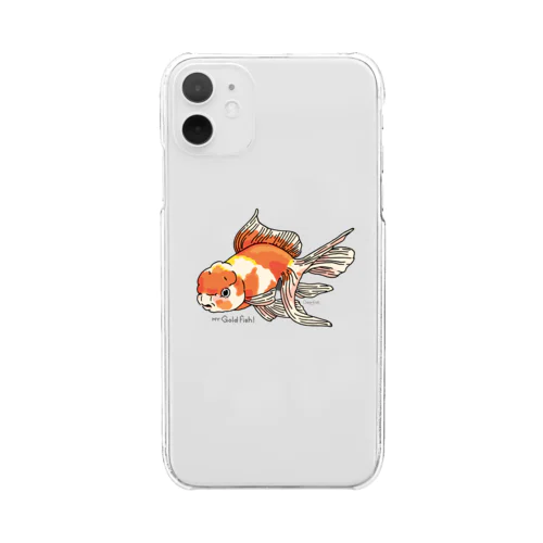 gold fish 金魚 桜東錦 アメリカン君 Clear Smartphone Case