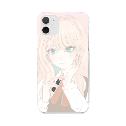 お化粧ちゃん Clear Smartphone Case