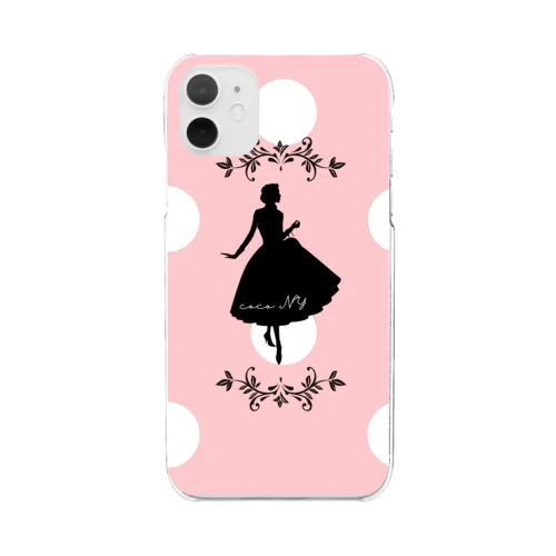 coco dot lady Clear Smartphone Case