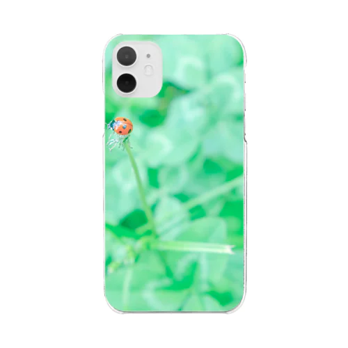 clover and ladybag  Clear Smartphone Case