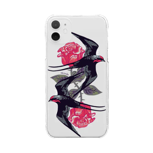 swallows iPhone Case クリアスマホケース