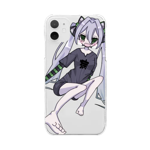 愛が溢れる銀髪ツインテちゃん Clear Smartphone Case