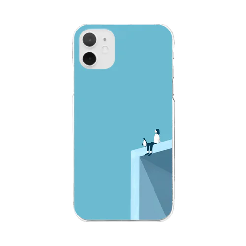 Penguin-Blue A Clear Smartphone Case