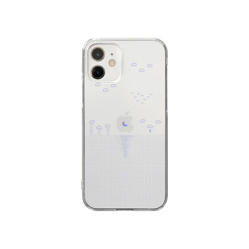 夜のドット絵（透明） Clear Smartphone Case