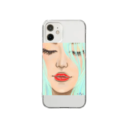 赤いくちびる💋 Clear Smartphone Case