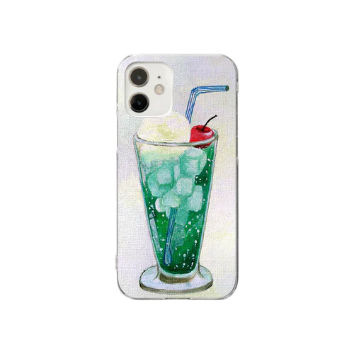 メロンクリームソーダ Clear Smartphone Case