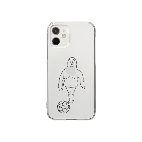 サッカーおじさん Clear Smartphone Case