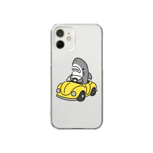 運転を覚えたサメ2021-2 Clear Smartphone Case