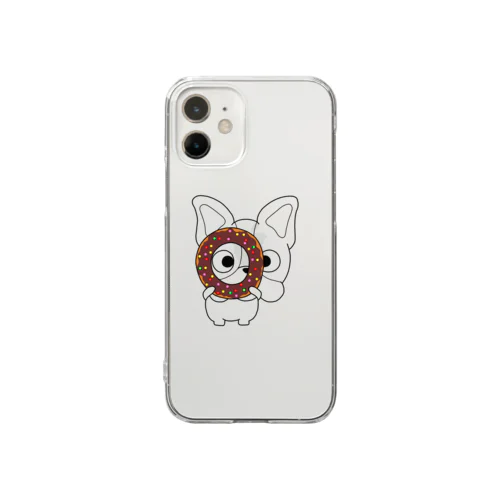 ゆる犬3×ドーナツ Clear Smartphone Case