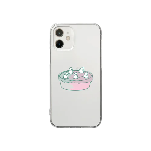 イギリスのあの魚が刺さったパイ（Green） Clear Smartphone Case