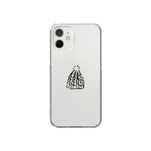 ニット帽（黒） Clear Smartphone Case