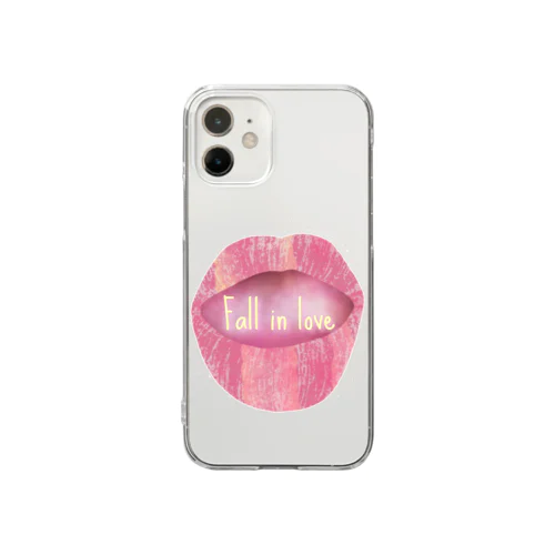 Lips💋 foll in love Clear Smartphone Case