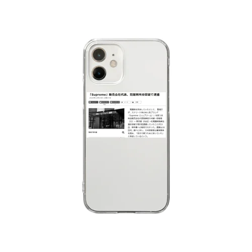 例のSupremeの件 Clear Smartphone Case