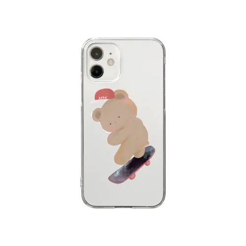 オーリーをきめるくまちゃん Clear Smartphone Case