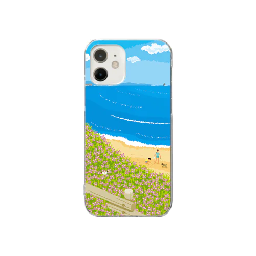 湘南ランドスケープ08:海辺のハマダイコン Clear Smartphone Case