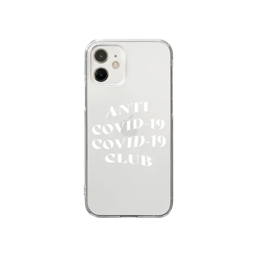 ANTI COVID-19 CLUB(WHITE) クリアスマホケース