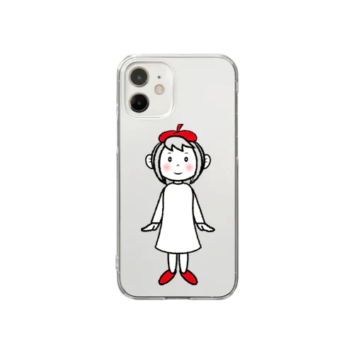 赤ベレー/クリアスマホケース Clear Smartphone Case