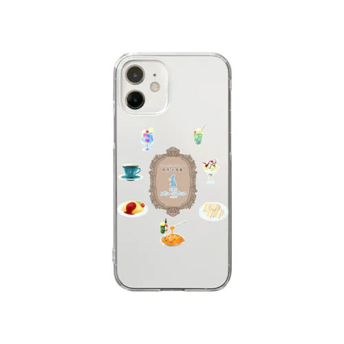 純喫茶ブルーラビット　店頭看板風デザイン Clear Smartphone Case