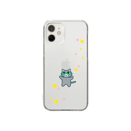 ロシアンブルーのこまちゃん Clear Smartphone Case