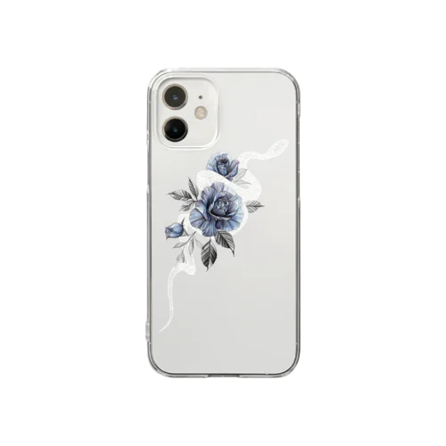 青薔薇と蛇 Clear Smartphone Case