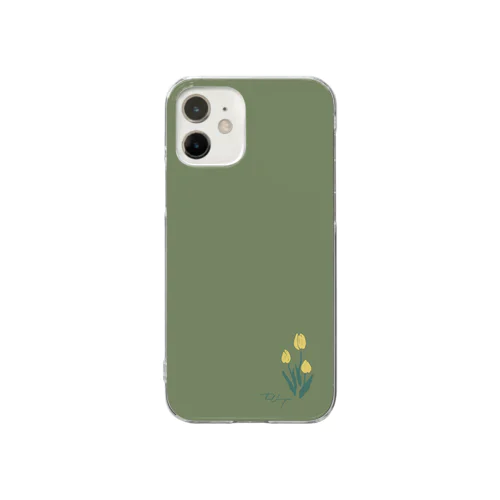 ワンポイント　tulip Clear Smartphone Case