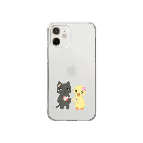 HSPクロにゃんを手当てするぴのり Clear Smartphone Case