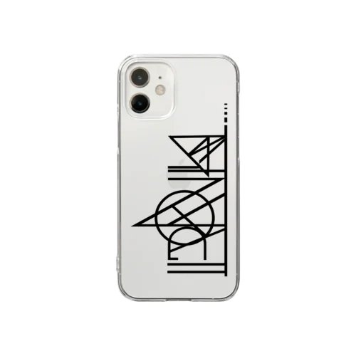 ロゴ(Black) Clear Smartphone Case