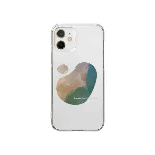 夕暮れの海辺 Clear Smartphone Case