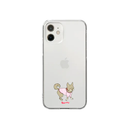 お散歩ももちゃん Clear Smartphone Case