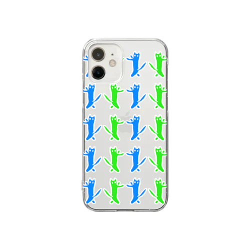 踊るねこ Clear Smartphone Case