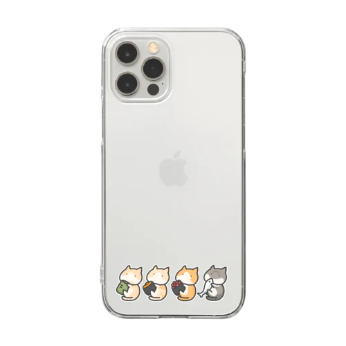 けりけりにゃんこ Clear Smartphone Case