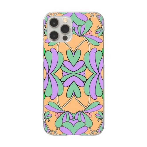 サイケデリック☆おともだちオレンジ Clear Smartphone Case
