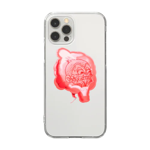 赤バルーン~saru~ Clear Smartphone Case