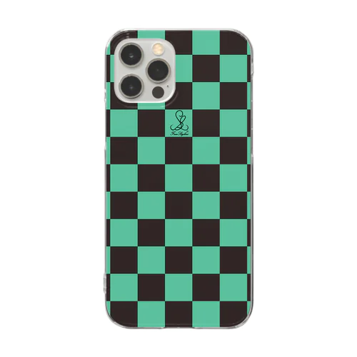 【FreeStylers】check green Clear Smartphone Case