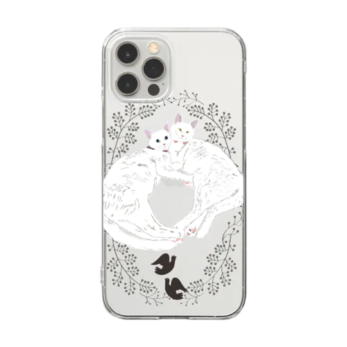 碧&琥珀 鳥枠 バード Clear Smartphone Case