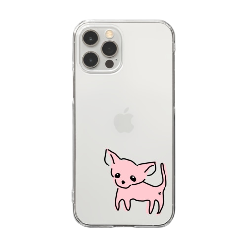 ゆるチワワ（ピンク） Clear Smartphone Case