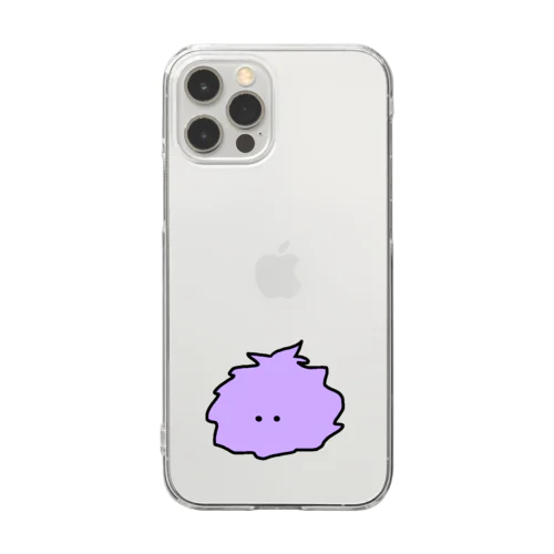 けむくじゃらちゃん(紫) Clear Smartphone Case