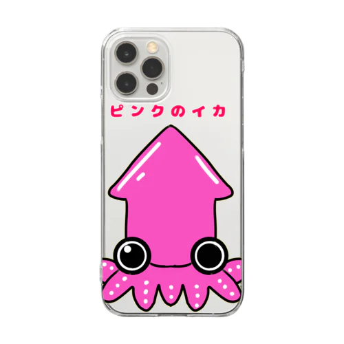 ピンクのイカ Clear Smartphone Case