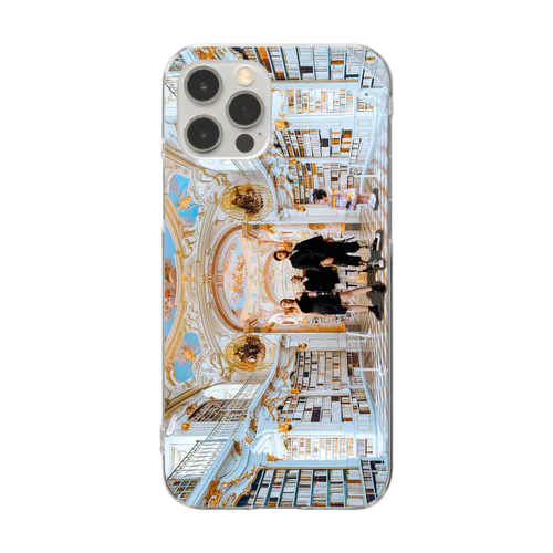 図書館、お城、男性、女性、子供、ピンク、義手、義足、障害、絵画 Clear Smartphone Case