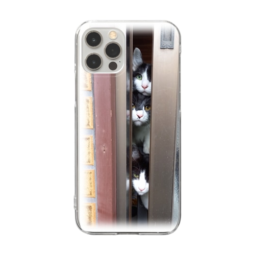 ニャンゴ三兄弟 Clear Smartphone Case
