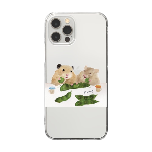 【KAMAP】枝豆とハムスター兄弟 Clear Smartphone Case