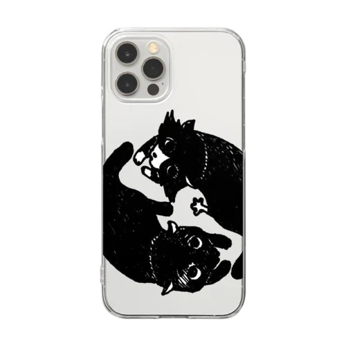 なかよし兄弟猫すずとすみ Clear Smartphone Case