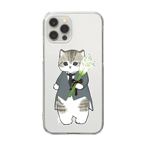 花婿にゃん Clear Smartphone Case